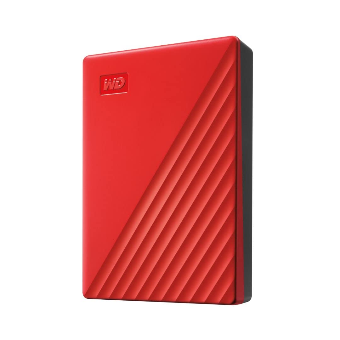 WD 4 TB My Passport Portable HDD USB 3.0 with software for device management, backup and password protection - Red - Works with PC, Xbox and PS4 PC 4TB Red HDD