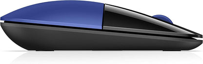 HP Z3700 Wireless Mouse, Blue, Slim, Multi-OS & Device Compatibility, 2.4 GHZ Connectivity, Multi-Surface Technology, Blue LED 1200 dpi Optical Sensor, Up to 16 Months Battery Life