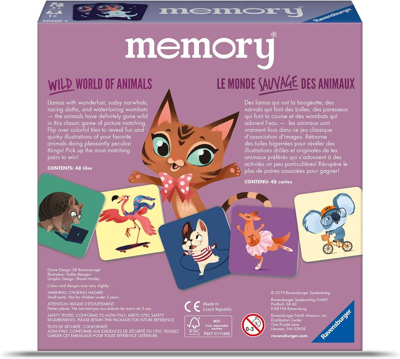 Ravensburger Wild World of Animals Memory Game for Boys & Girls Age 3 & Up! - A Fun & Fast Cuddly Matching Game (20360