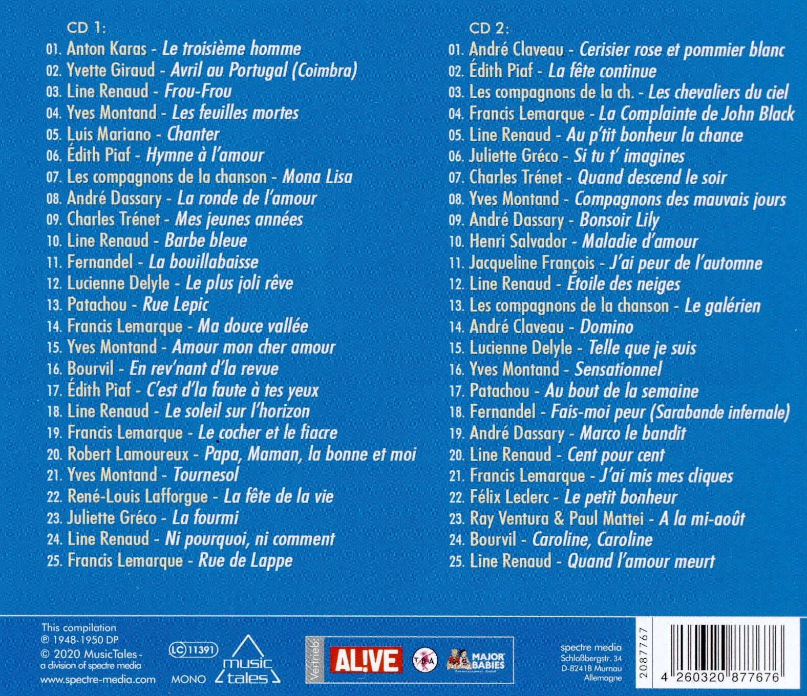 1950, Les Chansons De Lßnnee