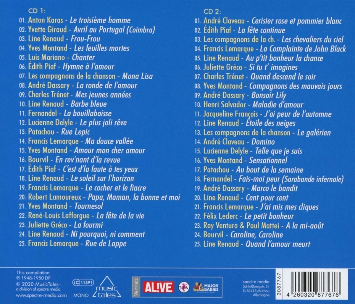 1950, Les Chansons De Lßnnee