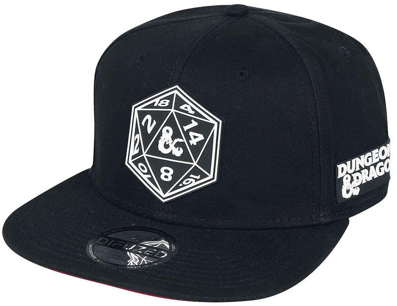 Difuzed- Dungeons & dragons-cappellino-sb125520hsb Dice Cappellino, Colore Nero, Taglia Unica, SB125520HSB