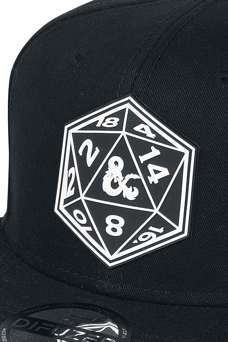 Difuzed- Dungeons & dragons-cappellino-sb125520hsb Dice Cappellino, Colore Nero, Taglia Unica, SB125520HSB
