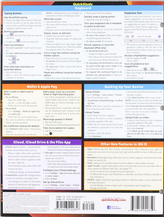 iPhone & iPad IOS 13: A Quickstudy Laminated Reference Guide (Quickstudy Computer)