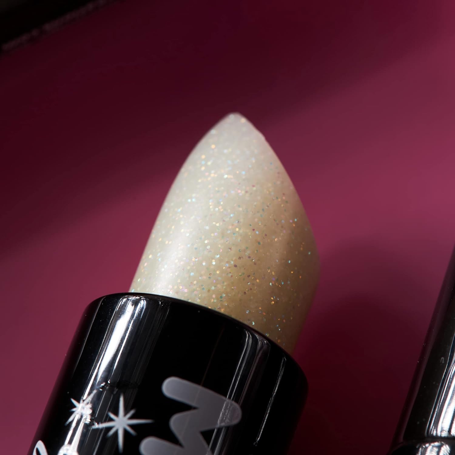 Smiffys Moon Glitter Iridescent Glitter Lipstick, White