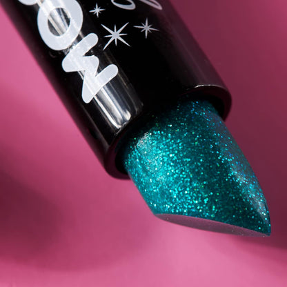Smiffys Moon Glitter Iridescent Glitter Lipstick, Green