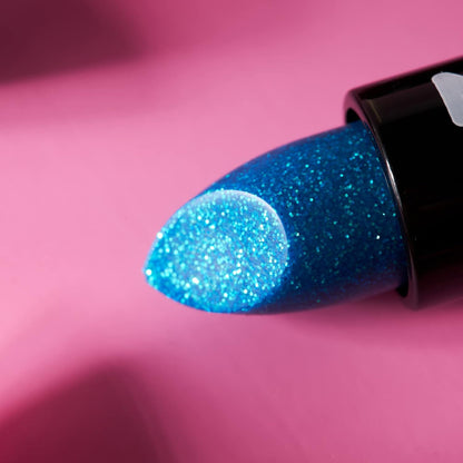 Smiffys Moon Glitter Iridescent Glitter Lipstick, Blue