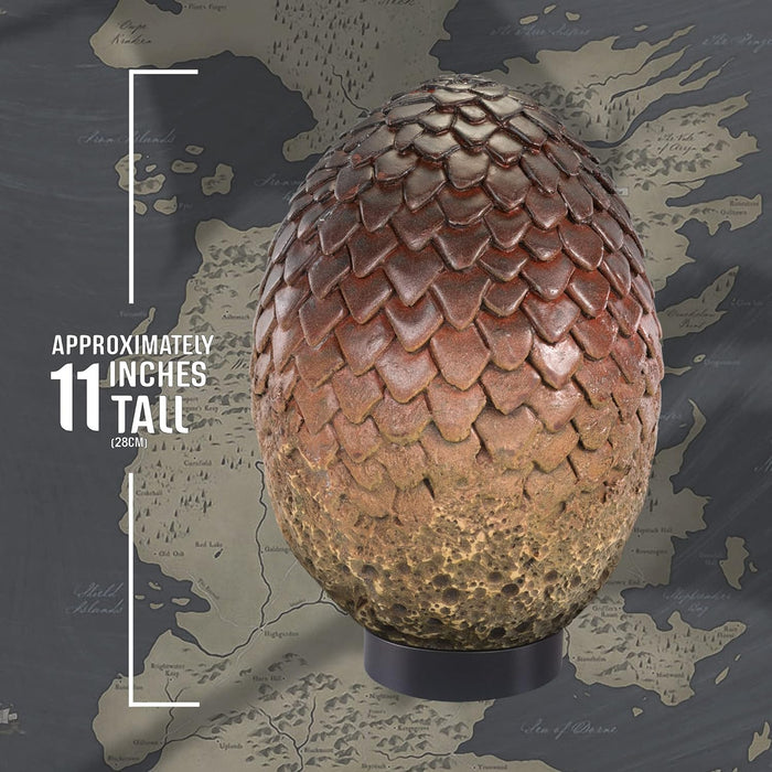 The Noble Collection Game Of Thrones Drogon Egg - 11in (28cm) Hand Painted Dragon Egg - Officially Licensed TV Show Props Replicas Gifts