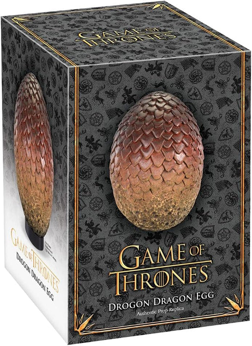 The Noble Collection Game Of Thrones Drogon Egg - 11in (28cm) Hand Painted Dragon Egg - Officially Licensed TV Show Props Replicas Gifts