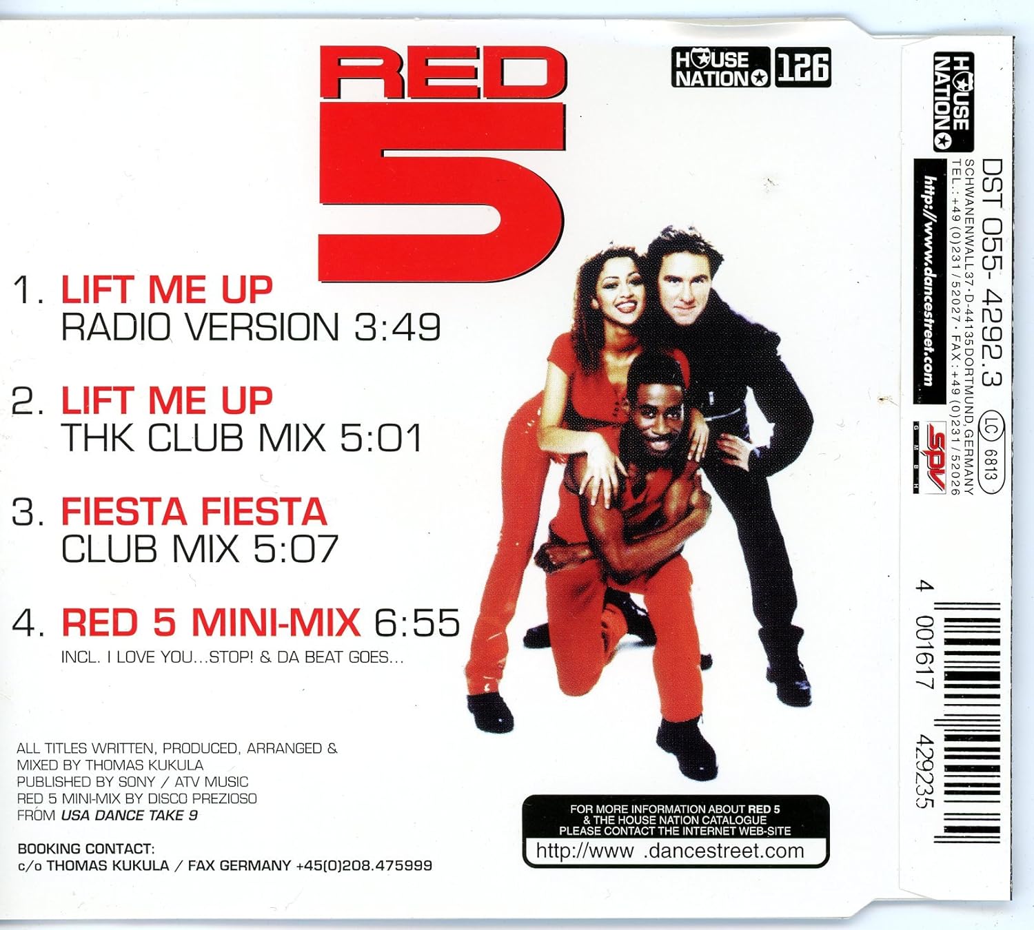 Lift Me Up / Fiesta Fiesta (Club Mix) / Red 5 Mini-Mix