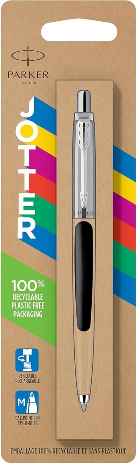 Parker Jotter Originals Ballpoint Pen | Classic Black Finish | Medium Point | Blue Ink