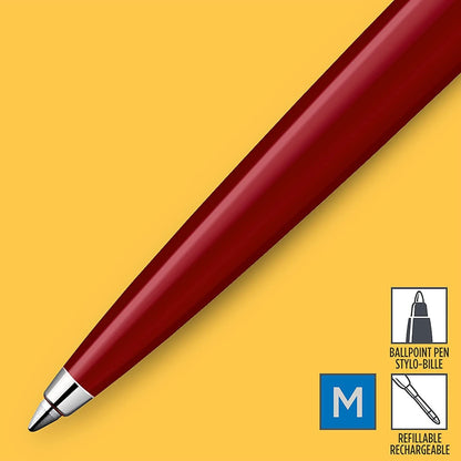 Parker Jotter Originals Ballpoint Pen | Classic Red Finish | Medium Point | Blue Ink