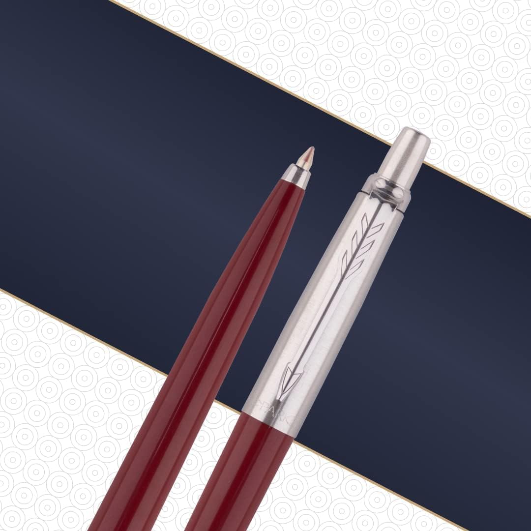 Parker Jotter Originals Ballpoint Pen | Classic Red Finish | Medium Point | Blue Ink