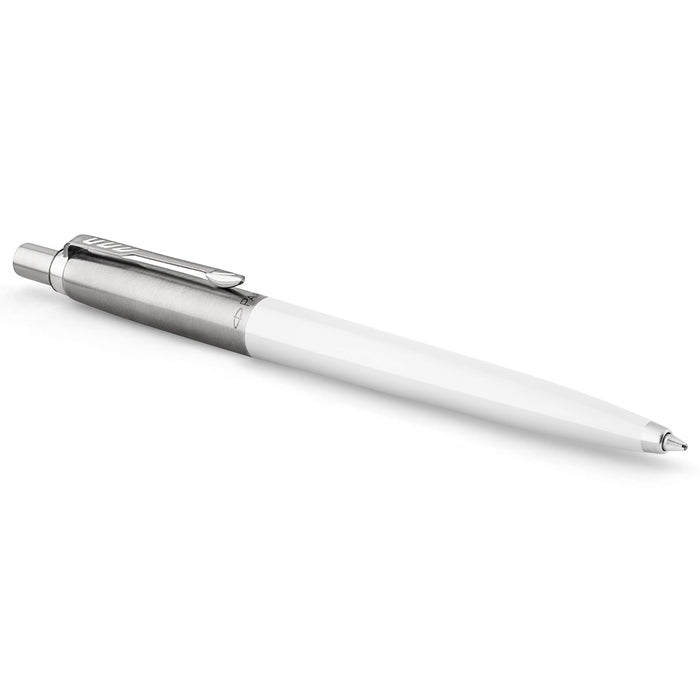 PARKER Jotter Originals Ballpoint Pen, Classic White Finish, Medium Point, Blue Ink (Pack of 2