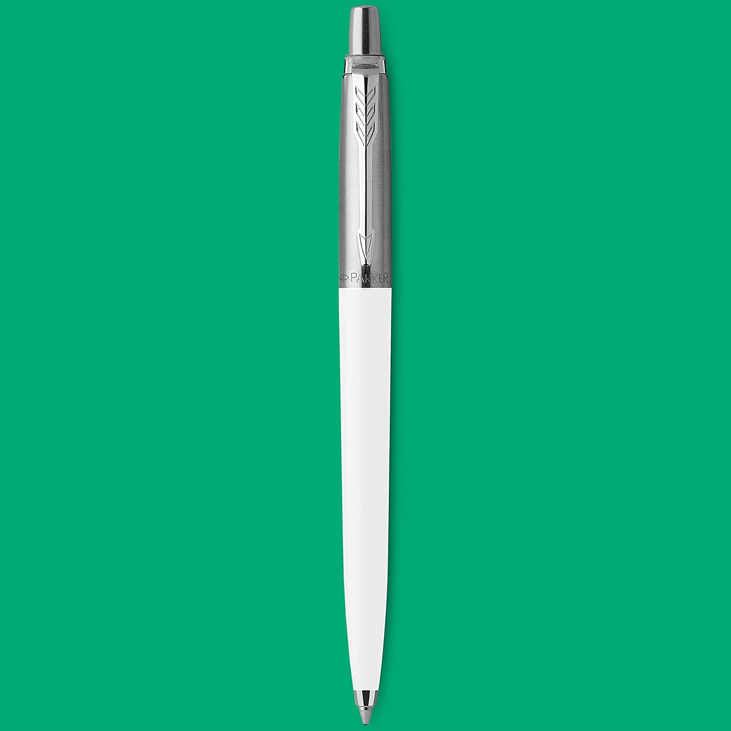 PARKER Jotter Originals Ballpoint Pen, Classic White Finish, Medium Point, Blue Ink (Pack of 2