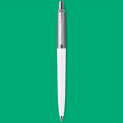 PARKER Jotter Originals Ballpoint Pen, Classic White Finish, Medium Point, Blue Ink (Pack of 2