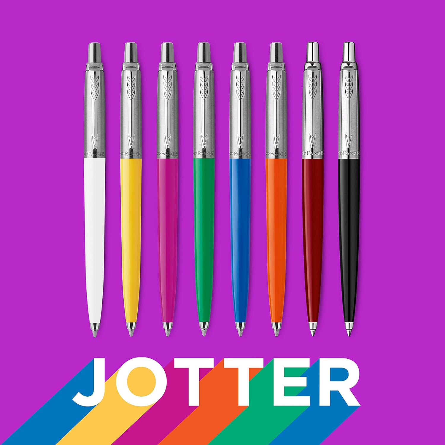Parker Jotter Originals Ballpoint Pen | Classic Magenta Finish | Medium Point | Blue Ink | 1 Count