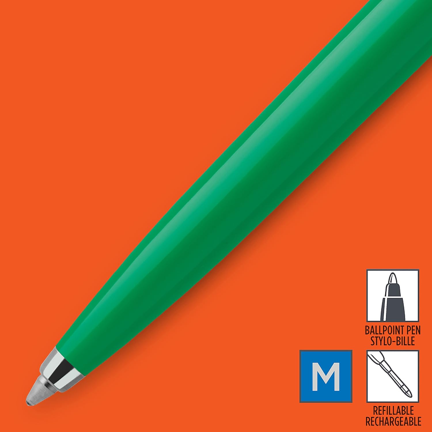 Parker Jotter Originals Ballpoint Pen | Classic Green Finish | Medium Point | Blue Ink