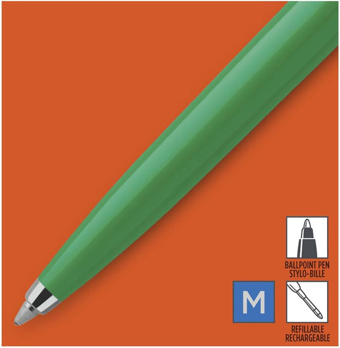 Parker Jotter Originals Ballpoint Pen | Classic Green Finish | Medium Point | Blue Ink