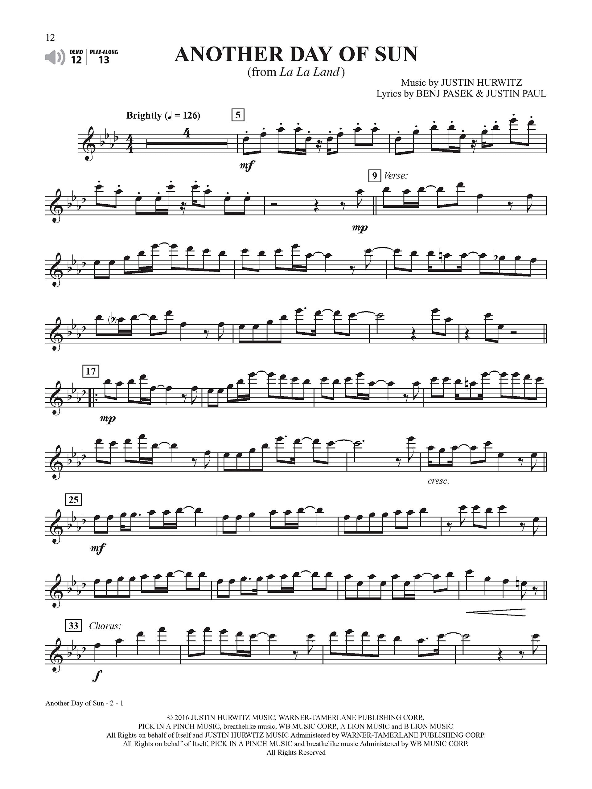 Top Broadway & Movie Songs Instrumental Solos