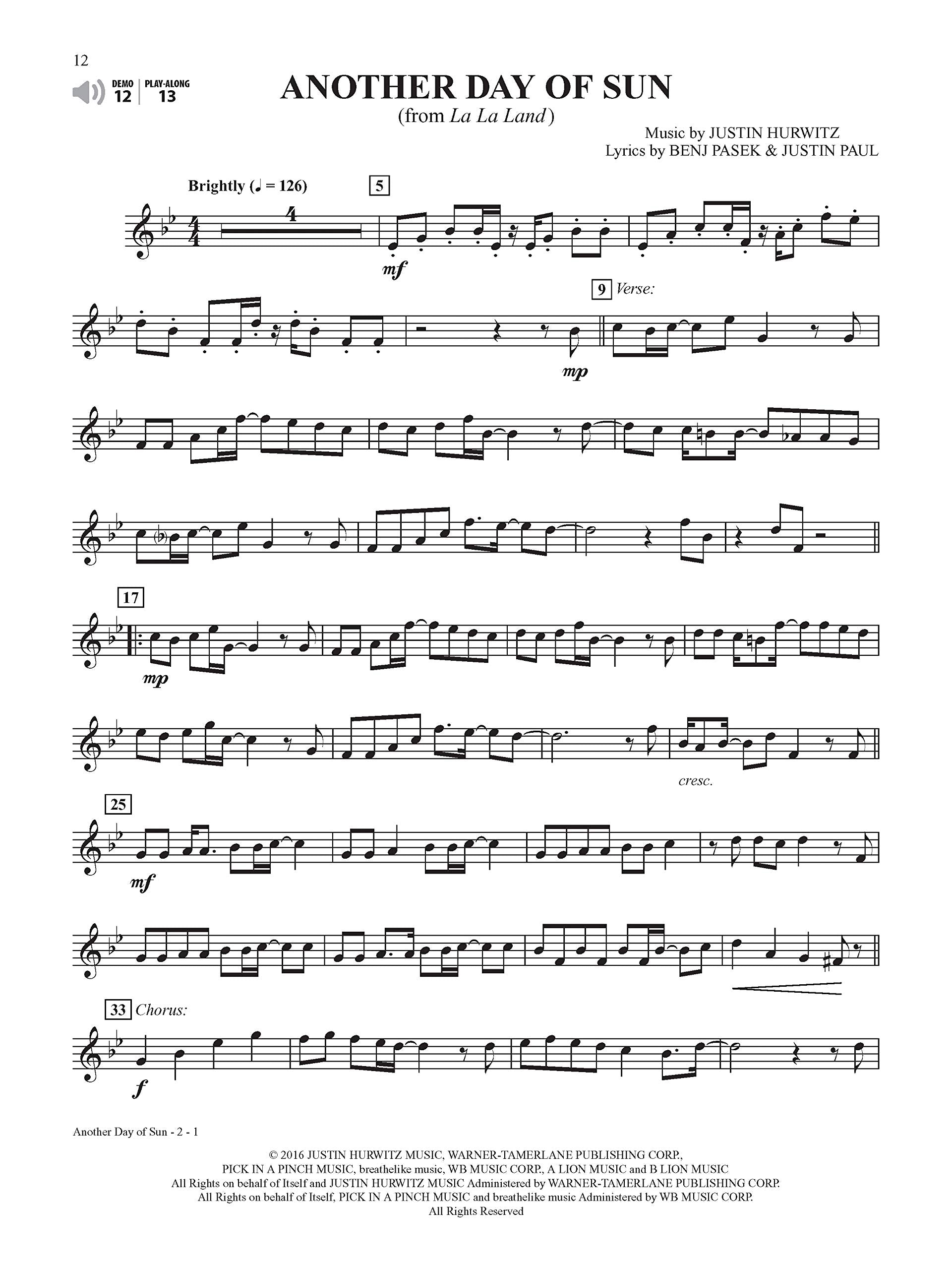 Top Broadway & Movie Songs Instrumental Solos