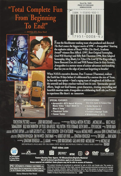 Armageddon (1998) / DVD Bruce Willis, Billy Bob Thornton, Ben Affleck, Liv Tyler, Will Patton