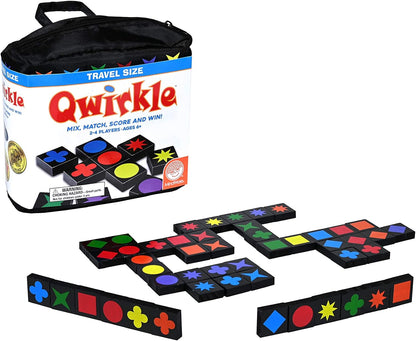 Mindware | Qwirkle: Travel (NEW) | Board Game | Ages 6+ | 2-4 Players | 45 Minutes Playing Time
