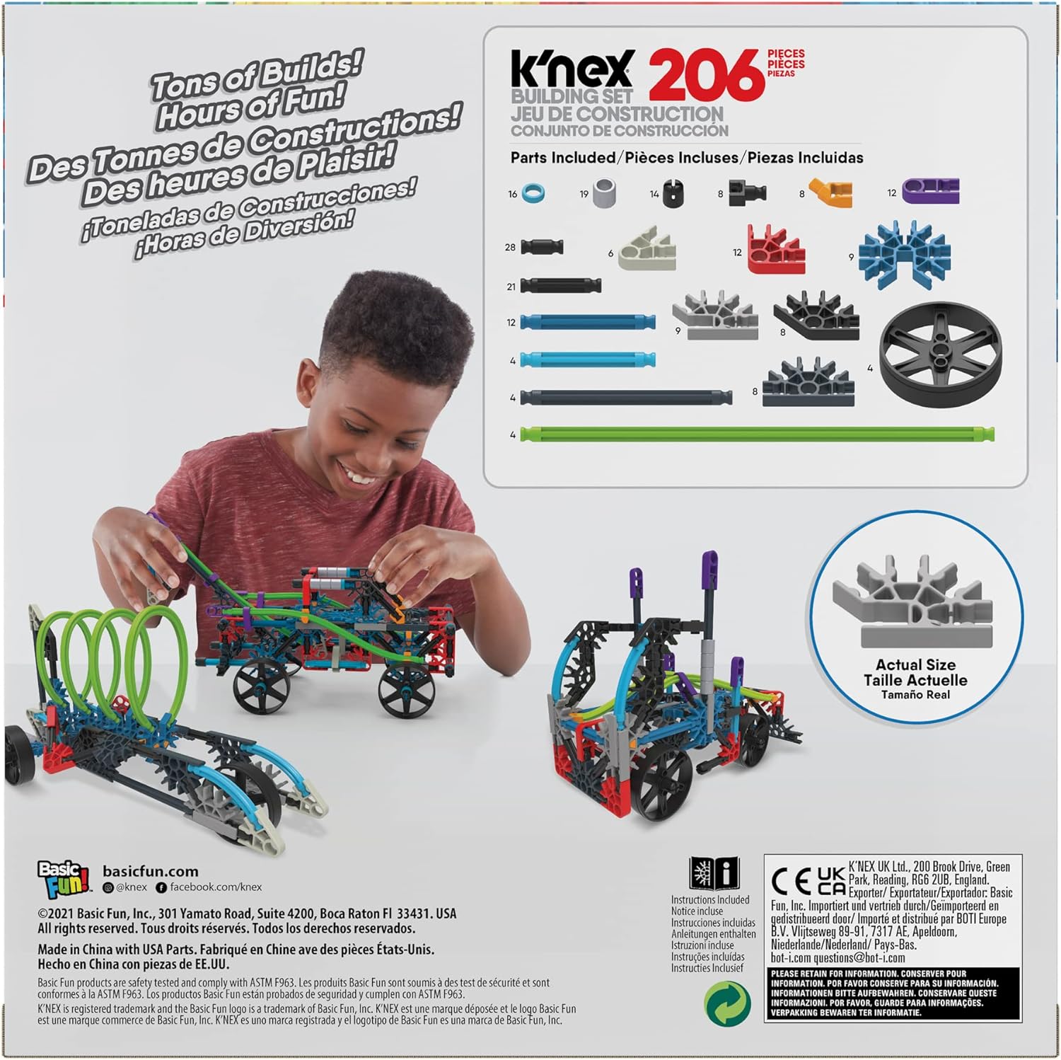 K'NEX | Rad Rides Building Set 12 Model | Educational Fun and Construction Toys for Boys and Girls, 206 Piece Stem Learning Kit, Engineering for Kids, for Children Ages 7+ | Basic fun 15214 Single