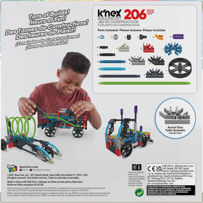 K'NEX | Rad Rides Building Set 12 Model | Educational Fun and Construction Toys for Boys and Girls, 206 Piece Stem Learning Kit, Engineering for Kids, for Children Ages 7+ | Basic fun 15214 Single