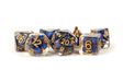 Pearl Dice Royal Blue w/ Gold Numbers 16mm Resin Poly Dice Set