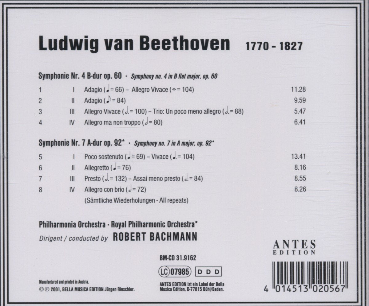 Symphonies Nos 4 & 7
