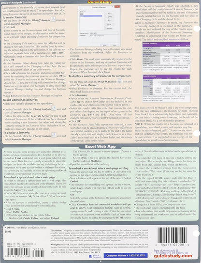 Excel 2013 Advanced (Quick Study Computer)