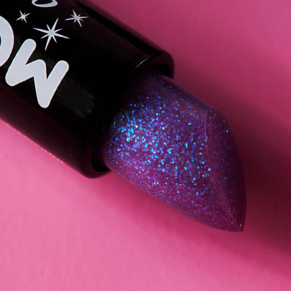 Smiffys Moon Glitter Iridescent Glitter Lipstick, Purple