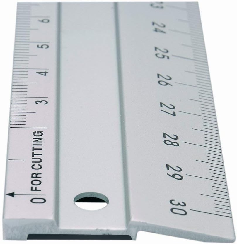 Linex 30cm Silver Hobby Cutting Ruler, E2930M