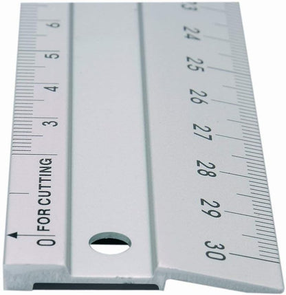 Linex 30cm Silver Hobby Cutting Ruler, E2930M