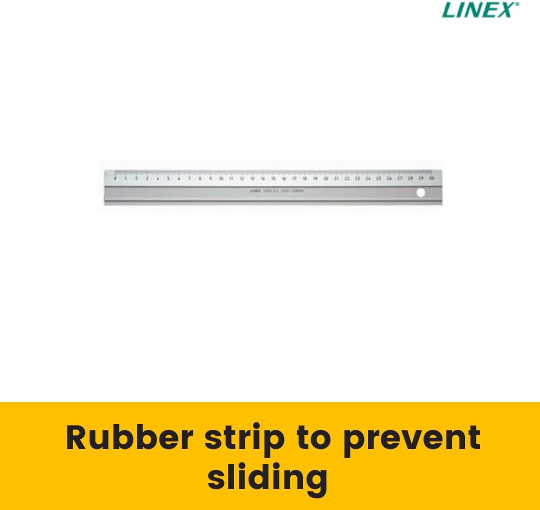 Linex 30cm Silver Hobby Cutting Ruler, E2930M