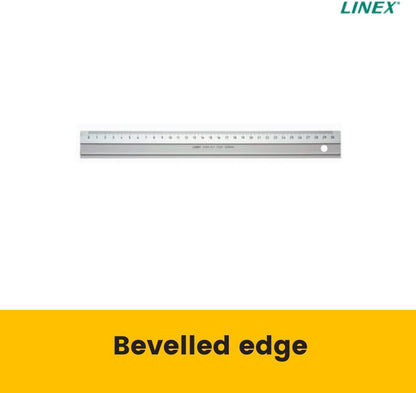 Linex 30cm Silver Hobby Cutting Ruler, E2930M