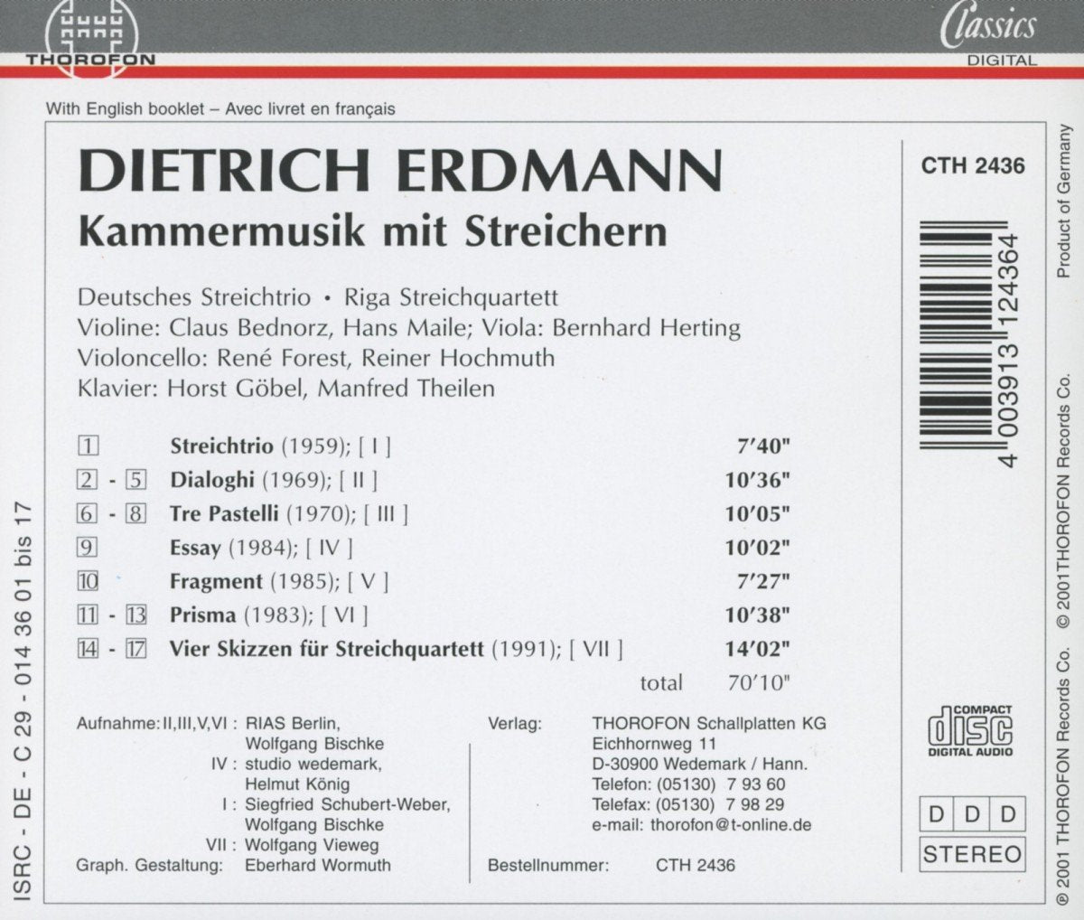 Chamber Music for Strings