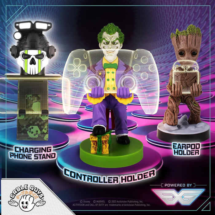Cable Guys - Joker Gaming Accessories Holder & Phone Holder for Most Controller (Xbox, Play Station, Nintendo Switch) & Phone