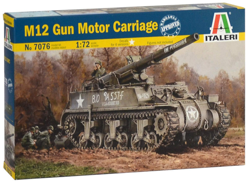 Italeri 7076 Plastic Model to Assemble Tanks M12 Gun Motor Carriage Model Kit 1:72 Scale