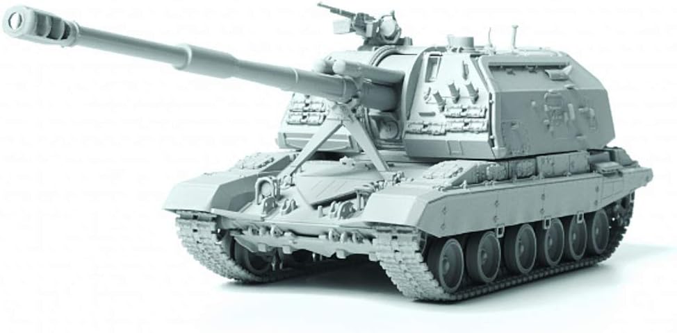 Zvezda ZV5045 500785045-1:72 2S19 MST Russ.Self Propell.Howitzer-Plastic Model Assembly-Kit-for Beginners-Detailed, Unvarnished