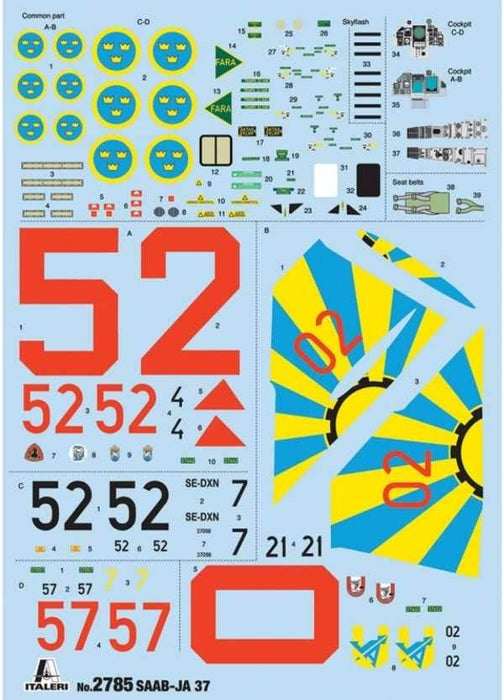 Italeri ITA2785 1:48 Saab JA 37 / AJ 37 Viggen