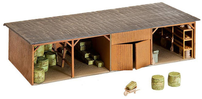 H0 FA HAY ROLLS STORE WITH WORKSHOP