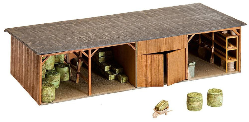 H0 FA HAY ROLLS STORE WITH WORKSHOP