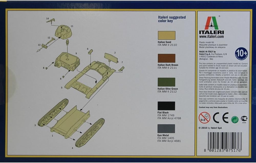 Italeri 7517S 2 x Carro Armato M13/40-2 Tanques en Miniatura (Escala 1:72