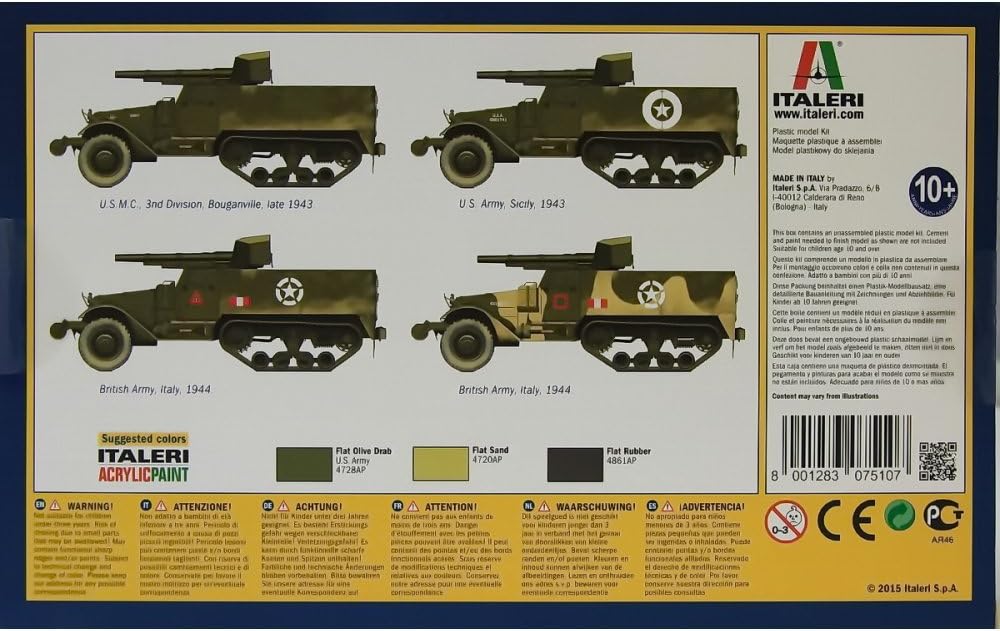 Italeri M3 75mm Half Track (Fast Assembly) Model Kit