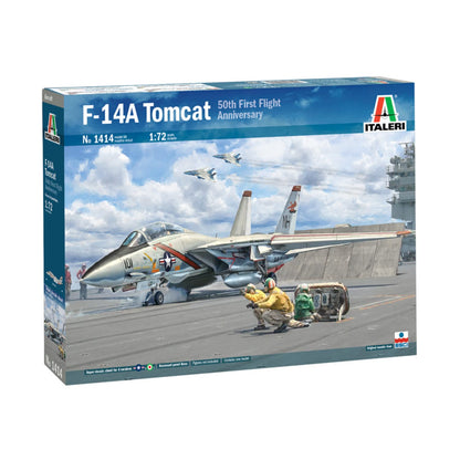 Italeri 1:72 F-14A Tomcat-Paneles de línea reciclada, réplica Fiel al Original, modelismo, Manualidades, Hobby, Pegar, Kit de construcción de plástico (IT1414