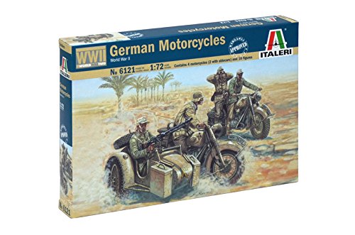 Italeri 510006121 – 1:72 WWII German Motorcycles