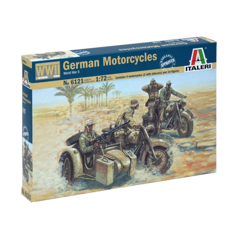 Italeri 510006121 – 1:72 WWII German Motorcycles