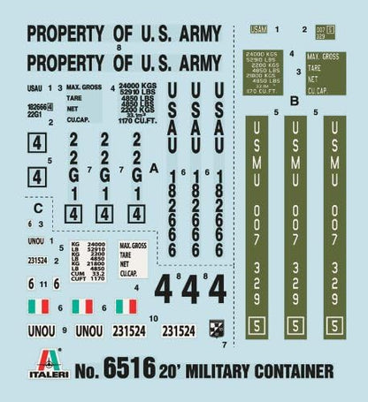 Italeri 510006516 – 1:35 20 Military Container